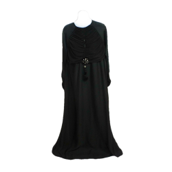 Women's Long Plated Embellished Top Abaya